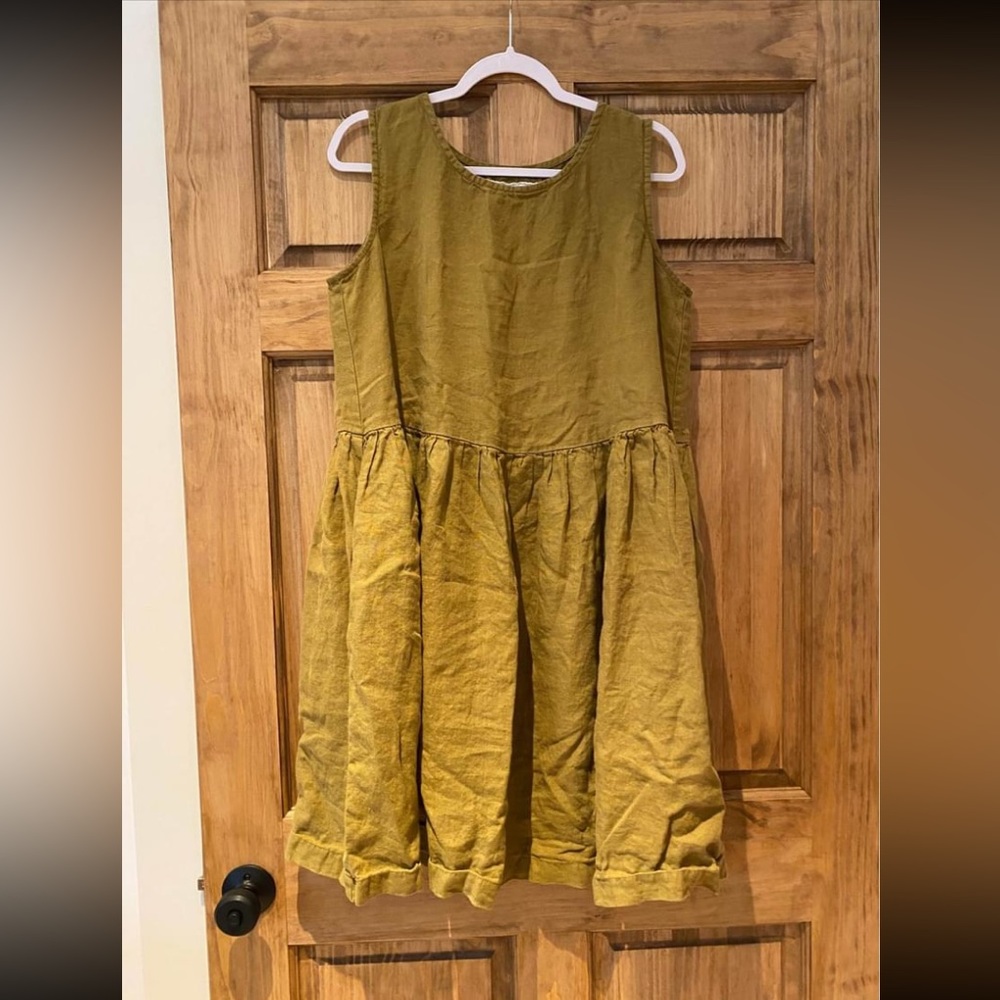 M/L notperfect linen smock dress